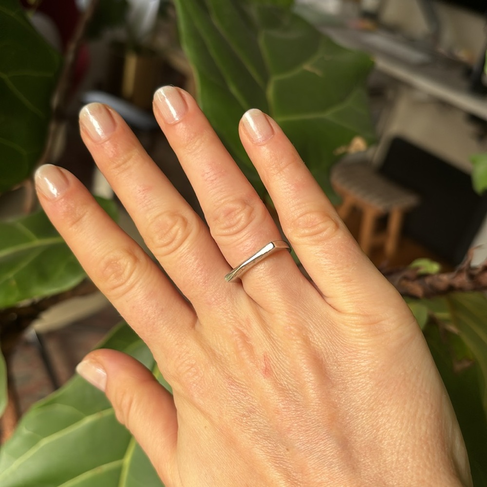 Sterling Silver Organic Ring Minimalist Ring - Picture 2 of 6